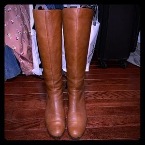 BP cognac knee high boots